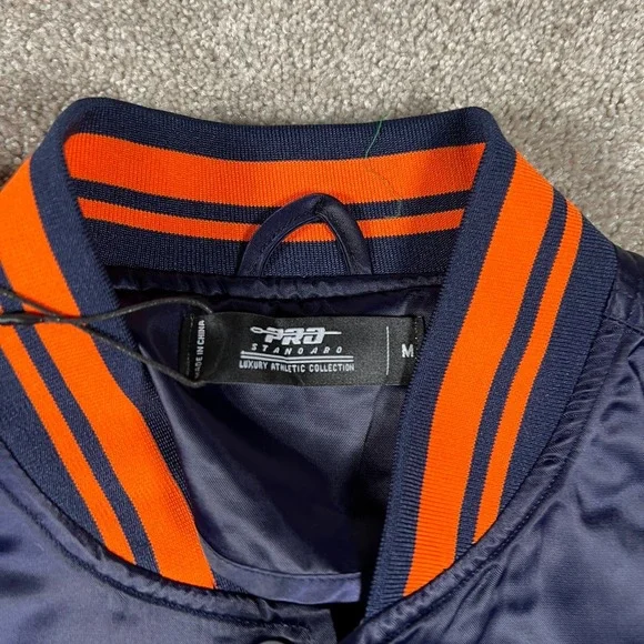 Pro Standard Womens Medium Navy Blue University Of Illinois Varsity Jacket NWT - Picture 4 of 8